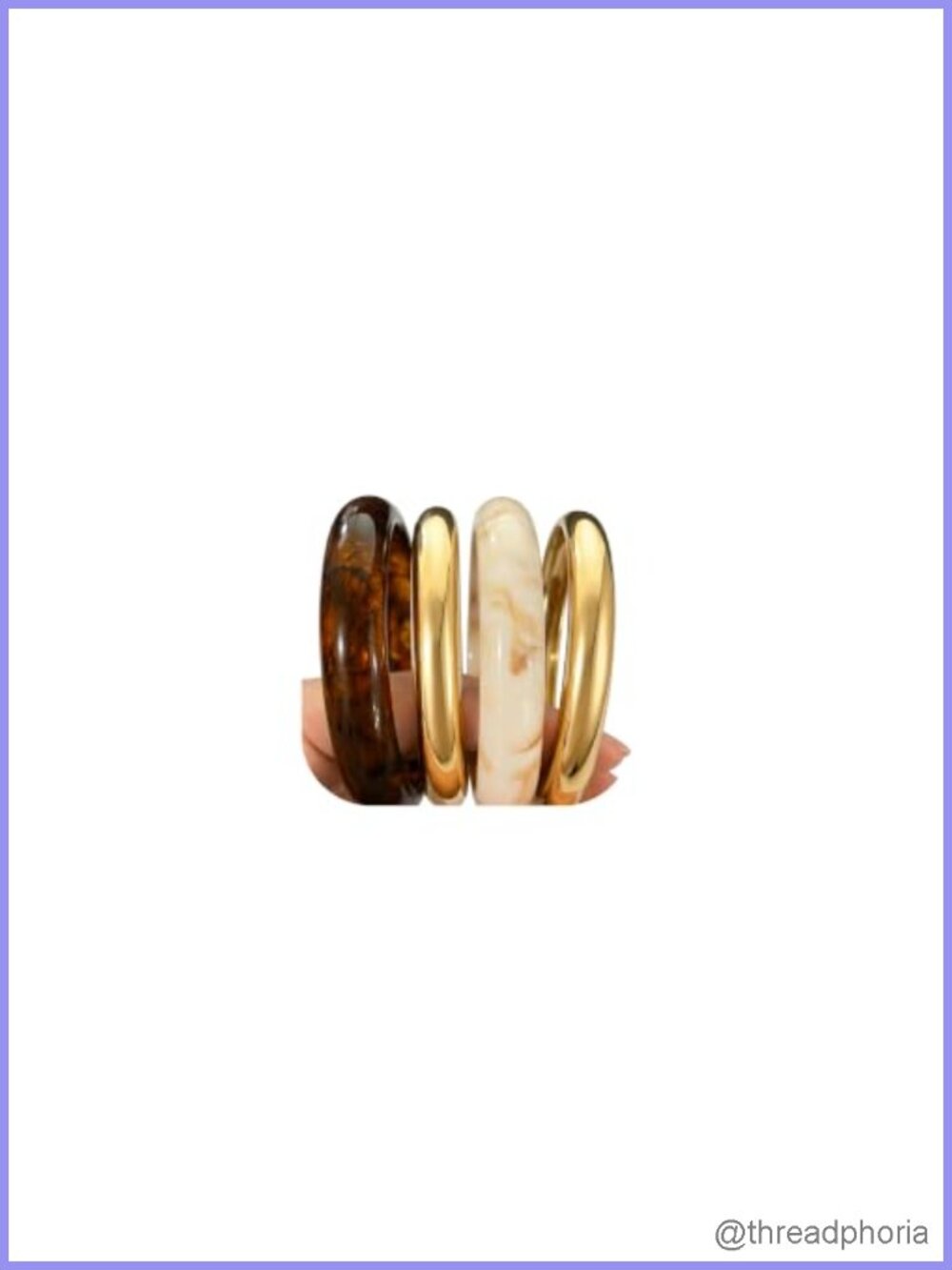Chunky Acrylic Bangle Set for Women, Stackable Resin Cuff Bracelets, Trendy